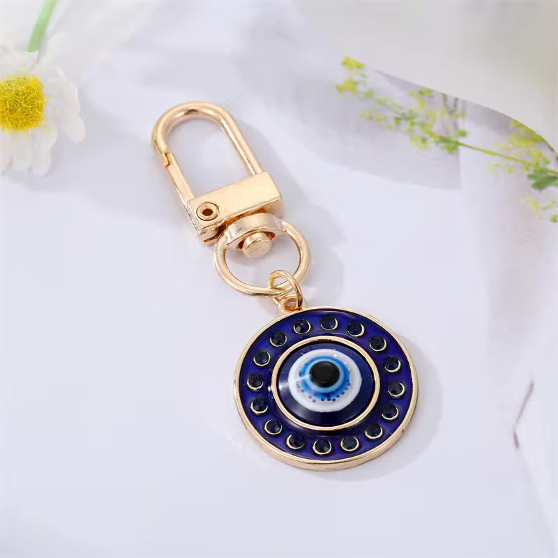 Round Evil Eye Keychain