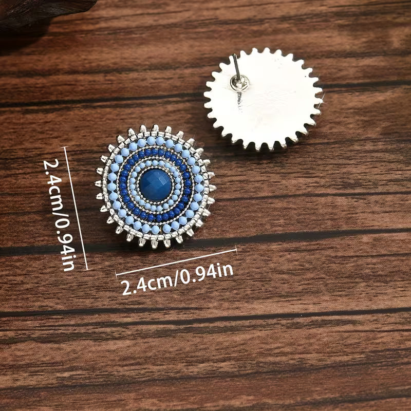 Evil Eye Sun Earrings