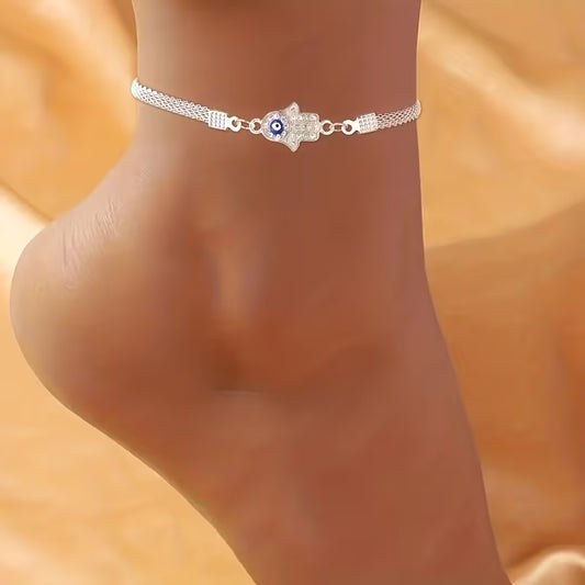 Evil Eye Palm Anklet Chain