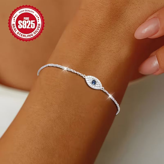 925 Sterling Silver Evil Eye Bracelet