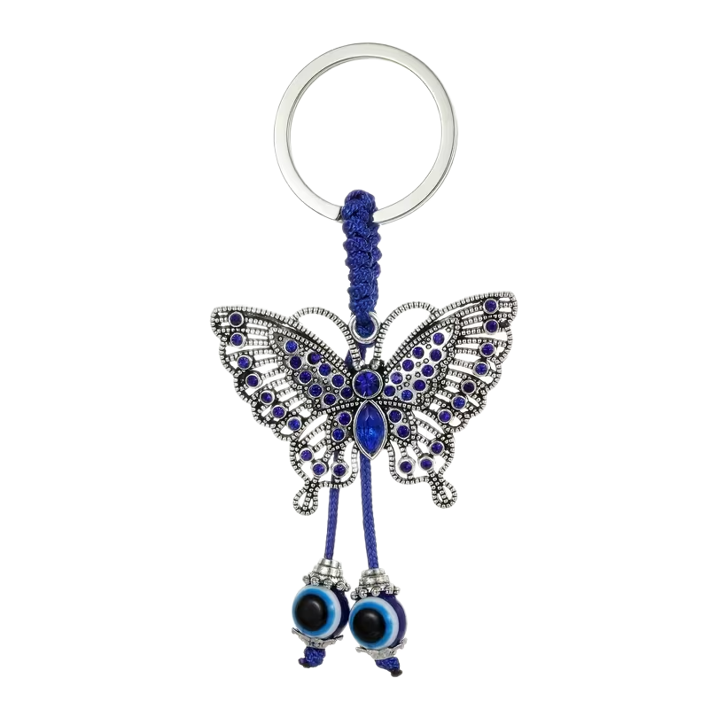 Butterfly Evil Eye Keychain