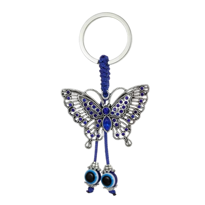 Butterfly Evil Eye Keychain