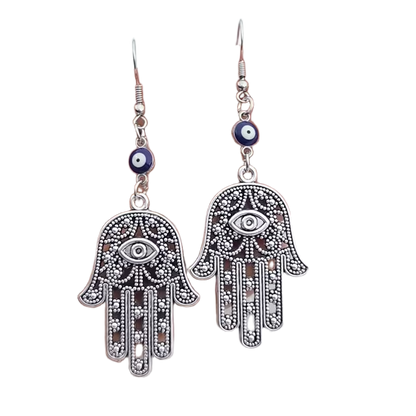 Hamsa Hand Evil Eye Earrings