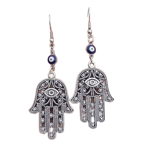 Hamsa Hand Evil Eye Earrings