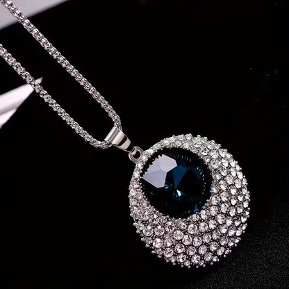 Shimmering Evil Eye Pendant Necklace