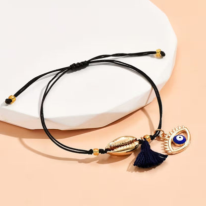 Evil Eye Pendant String Anklet