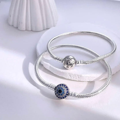 Silver Plated Evil Eye Celtic Knot Charm Bracelet