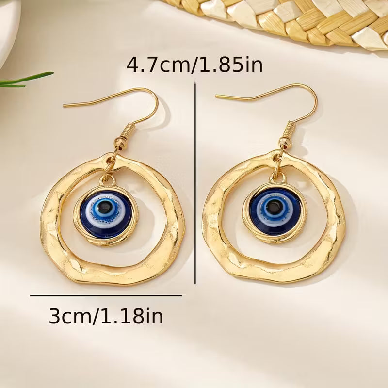 Hoop Evil Eye Earrings