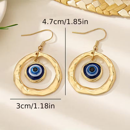 Hoop Evil Eye Earrings
