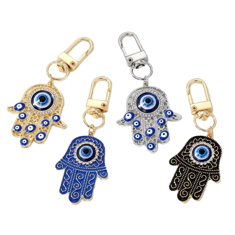 Hamsa Hand Evil Eye Keychain