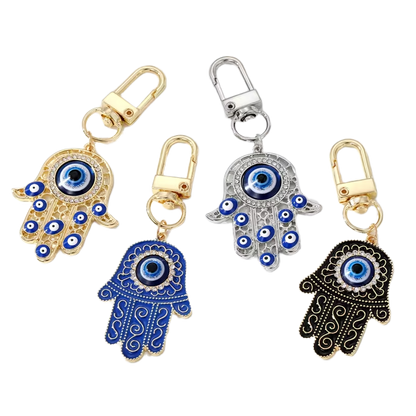 Hamsa Hand Evil Eye Keychain