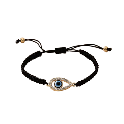 Black Braided Evil Eye Bracelet
