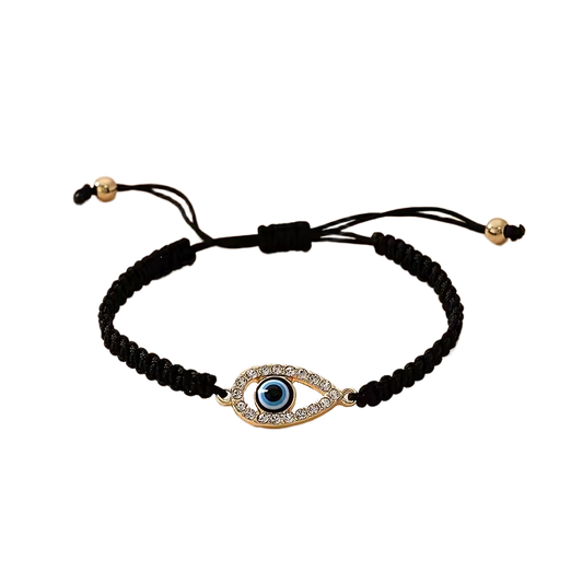 Black Braided Evil Eye Bracelet