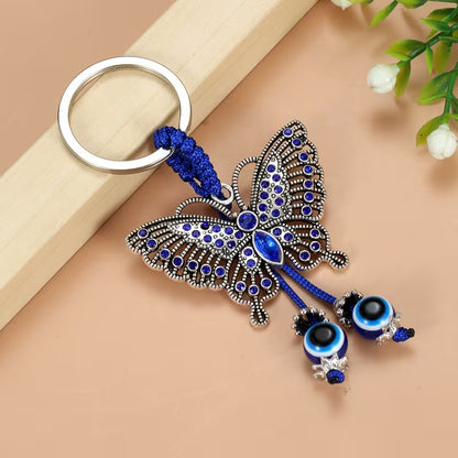 Butterfly Evil Eye Keychain