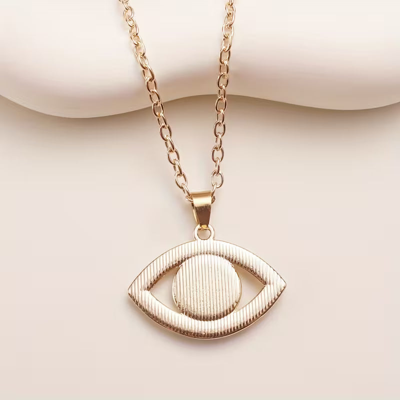 Rhinestone Evil Eye Pendant Necklace