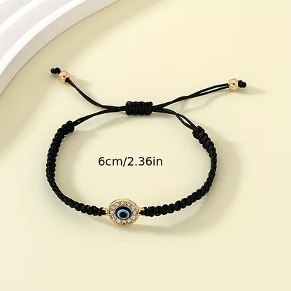 Vintage Style Braided Evil Eye Bracelet