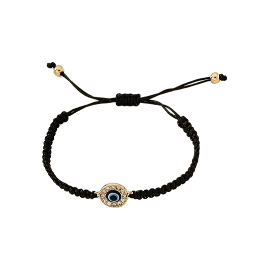 Vintage Style Braided Evil Eye Bracelet