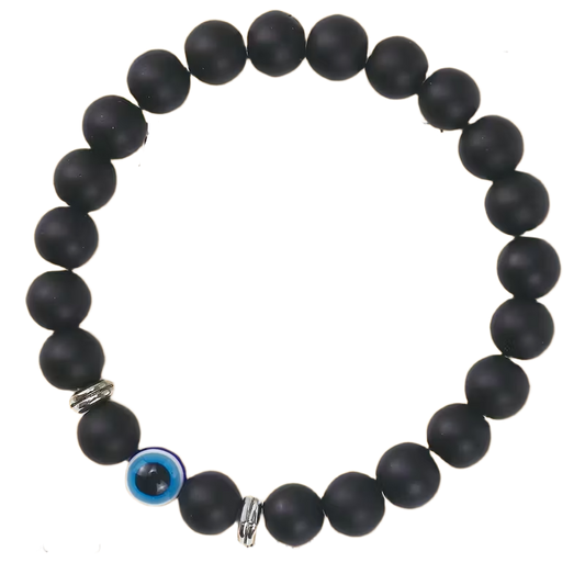 Natural Stone Evil Eye Bracelet