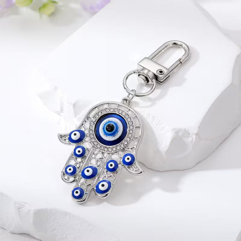 Hamsa Hand Evil Eye Keychain