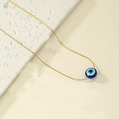 Golden Evil Eye Pendant Necklace