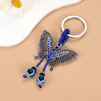 Butterfly Evil Eye Keychain