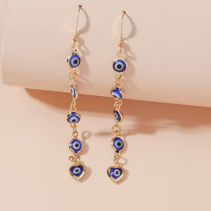 Dangling Evil Eye Earrings