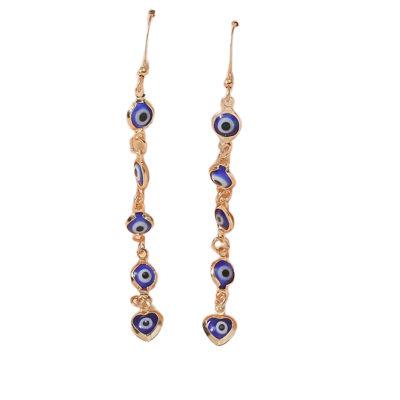 Dangling Evil Eye Earrings
