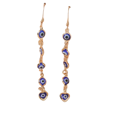 Dangling Evil Eye Earrings