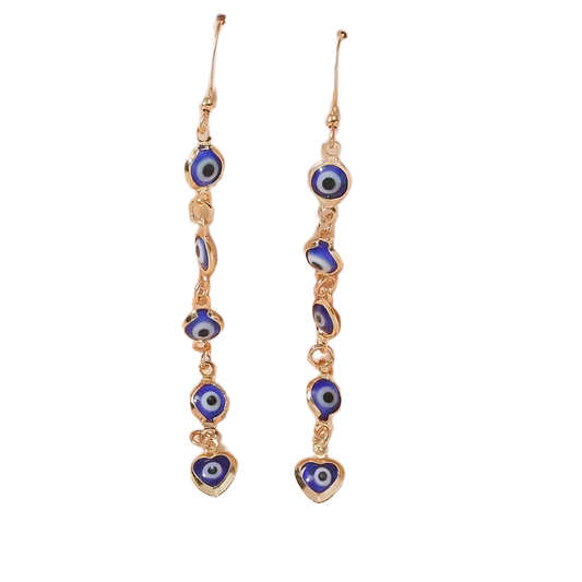 Dangling Evil Eye Earrings