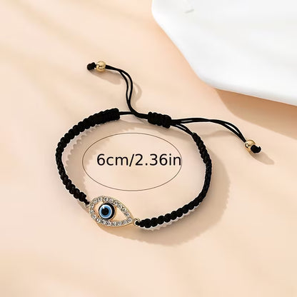 Black Braided Evil Eye Bracelet