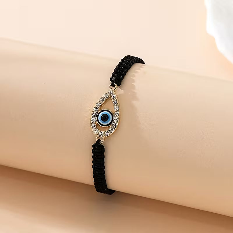 Black Braided Evil Eye Bracelet