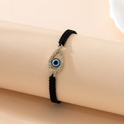 Black Braided Evil Eye Bracelet