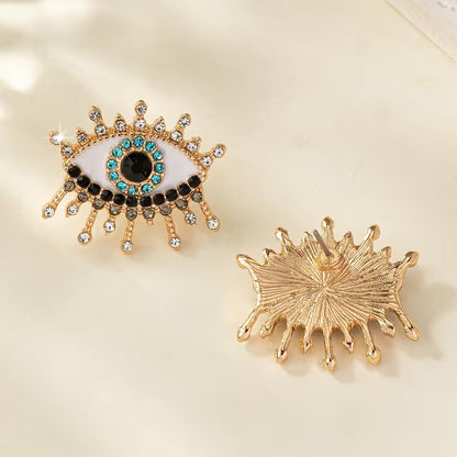 Sparkling Lash Evil Eye Earrings