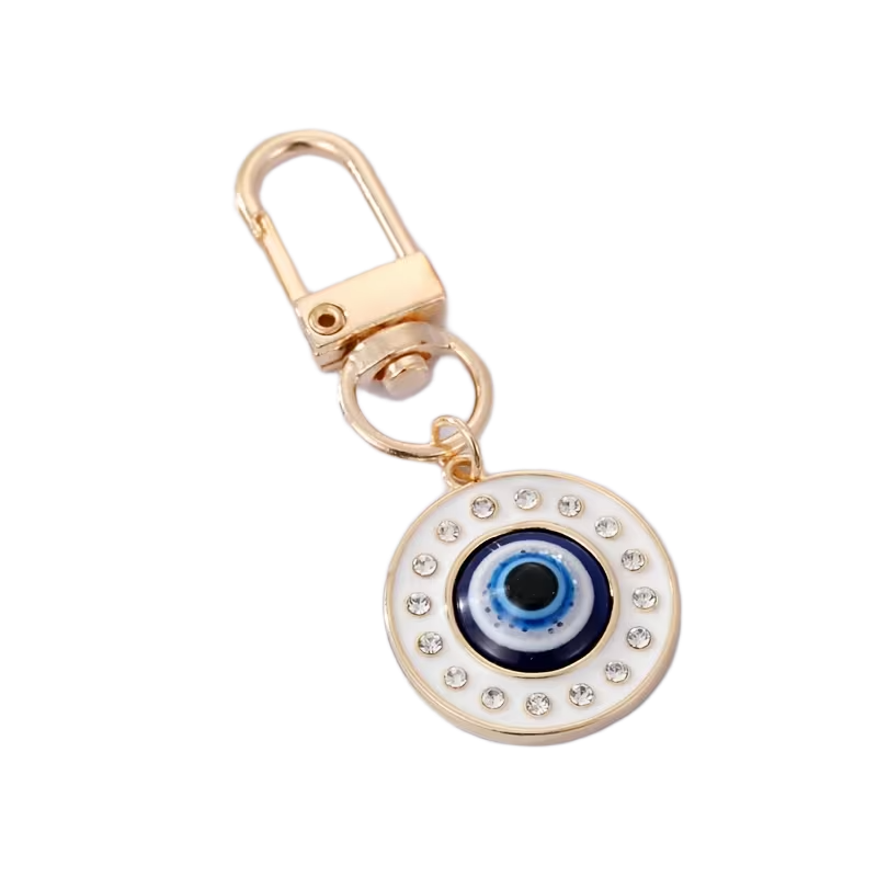 Round Evil Eye Keychain