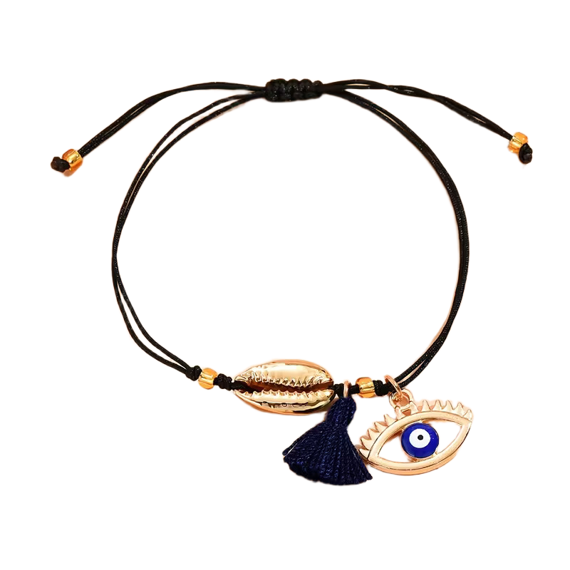 Evil Eye Pendant String Anklet