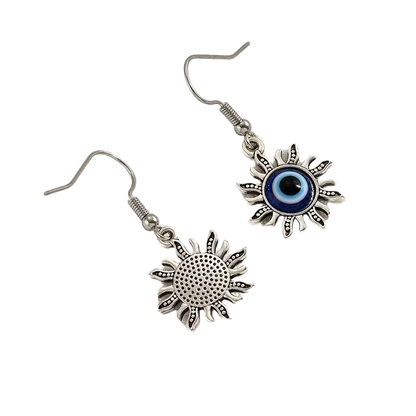 Sun Evil Eye Earrings