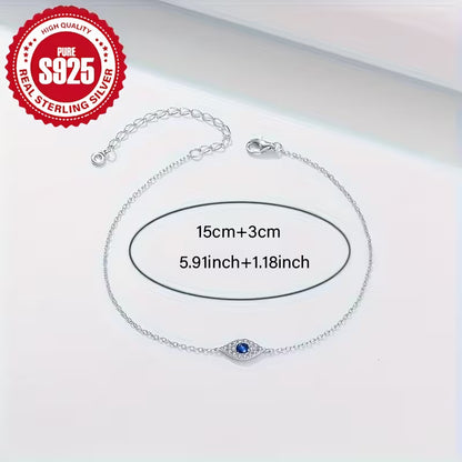925 Sterling Silver Evil Eye Bracelet