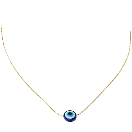 Golden Evil Eye Pendant Necklace