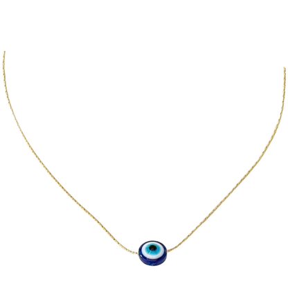 Golden Evil Eye Pendant Necklace