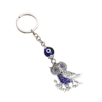 Owl Evil Eye Pendant Keychain