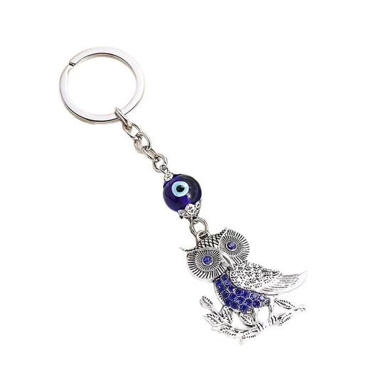 Owl Evil Eye Pendant Keychain