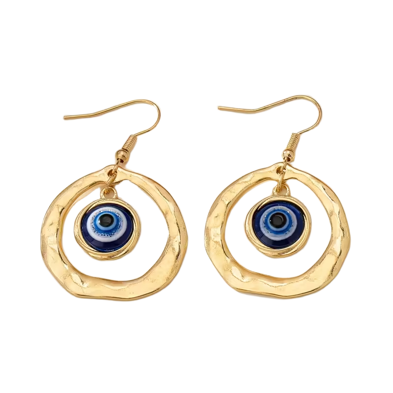 Hoop Evil Eye Earrings