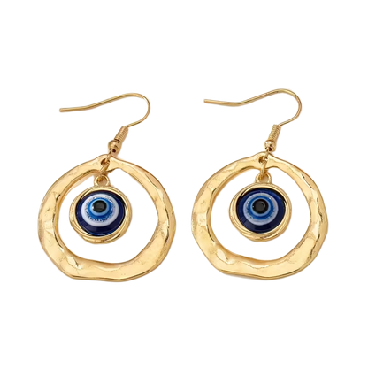 Hoop Evil Eye Earrings