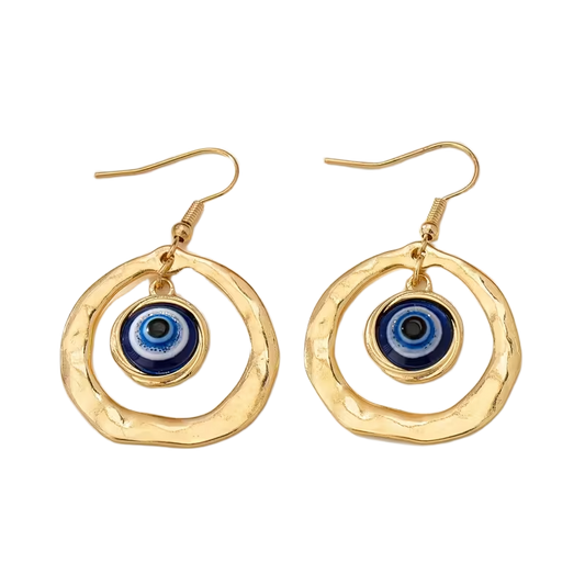 Hoop Evil Eye Earrings
