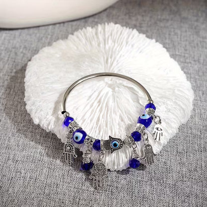 Hamsa Hand & Evil Eye Beaded Bracelet