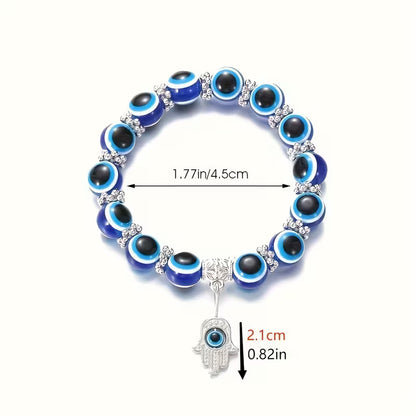 Blue Evil Eye Pendant Bracelet