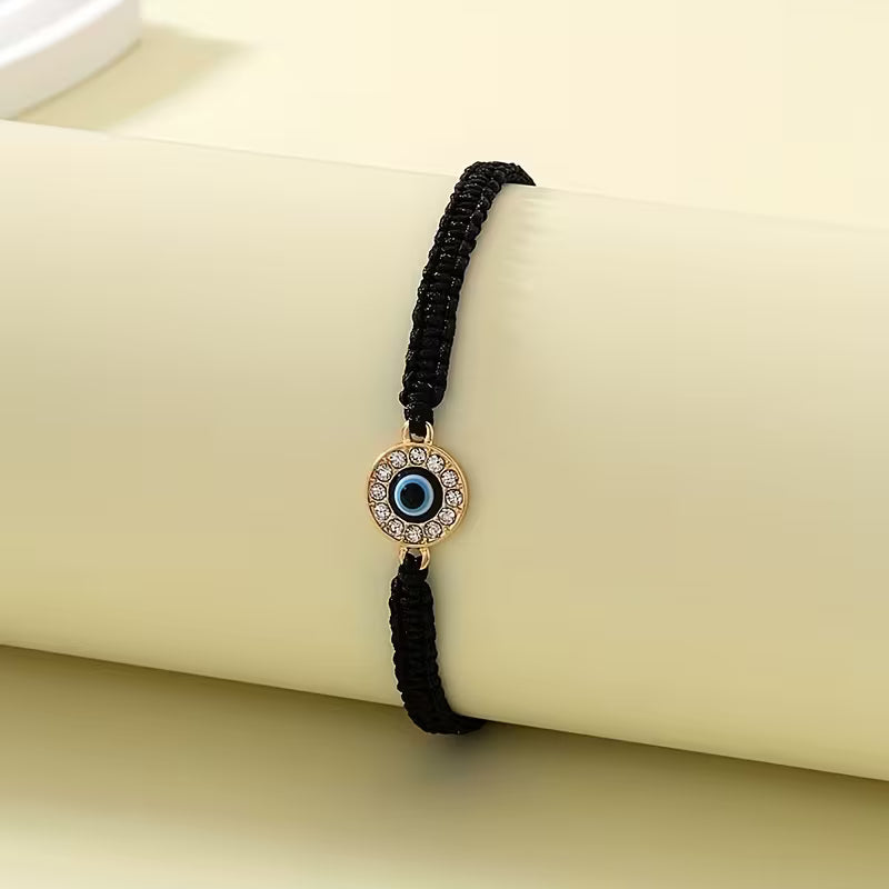 Vintage Style Braided Evil Eye Bracelet