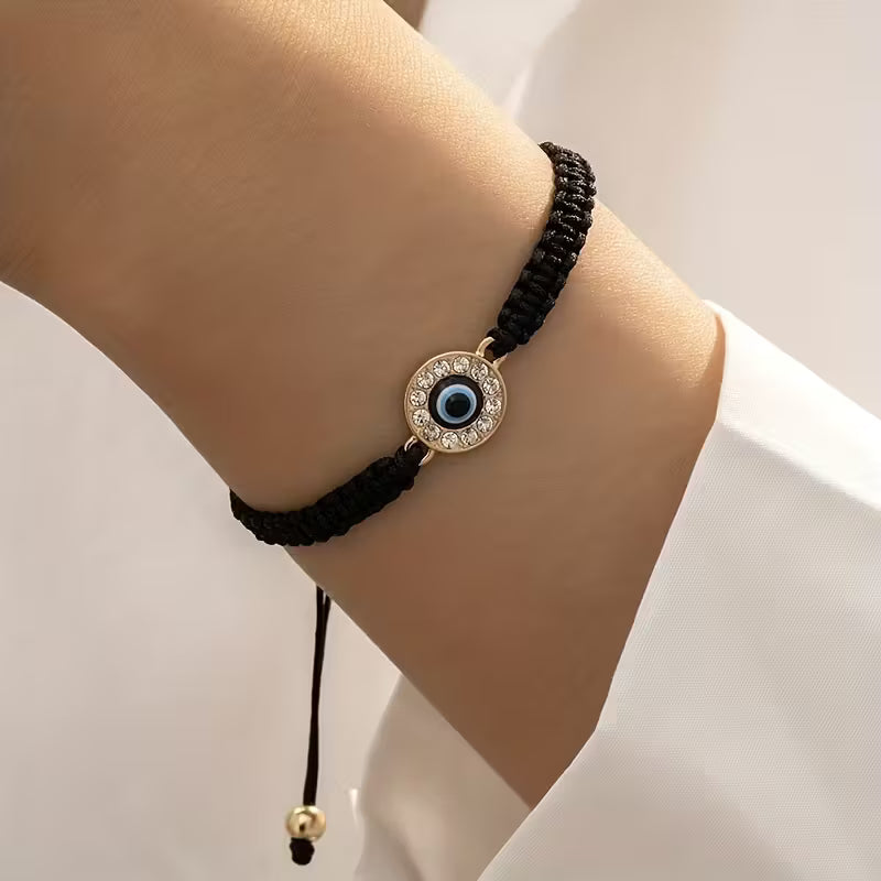 Vintage Style Braided Evil Eye Bracelet