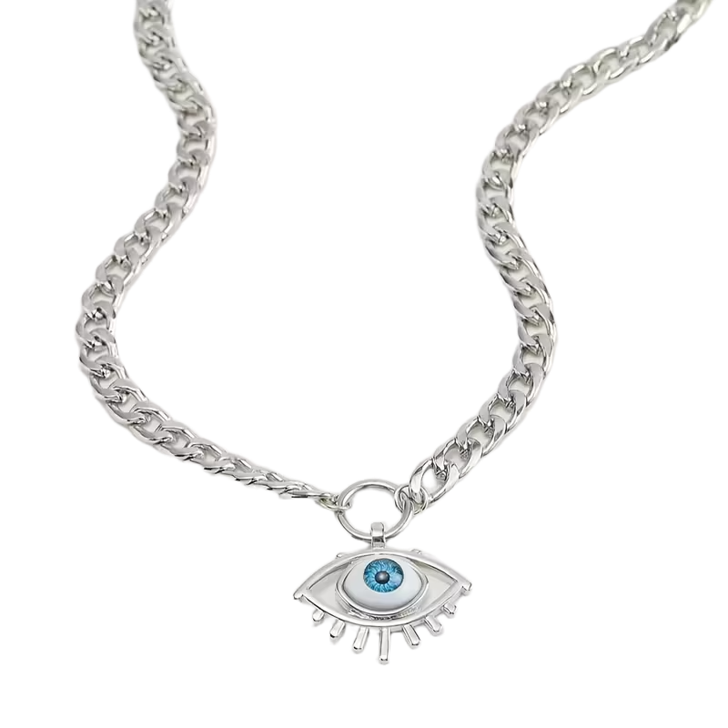 Lash Evil Eyes Pendant Chain Necklace