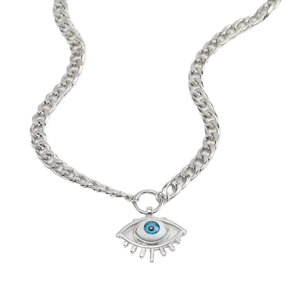 Lash Evil Eyes Pendant Chain Necklace